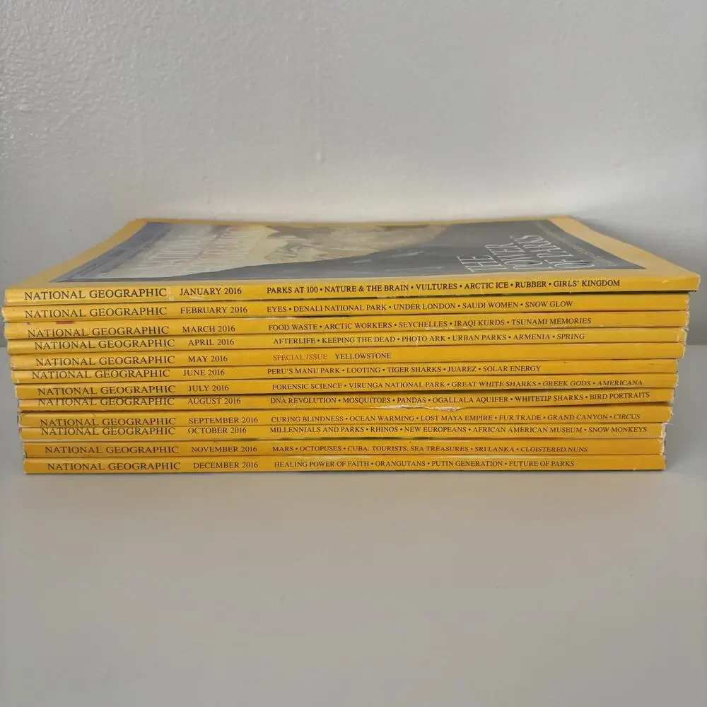 National Geographic Magazine 2016 Complete Year Set 12 Issues Full Lot